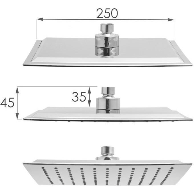 Душевая система Yoka Cube 25 Chrome BP.CUBE-25-CHR (с изливом), Цвет производителя: хром, фото 10