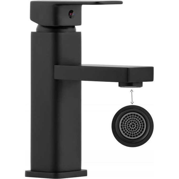 Змішувач для раковини Yoka Seto 24 Black BU.SETO 24 BLK (чорний), фото , изображение 3