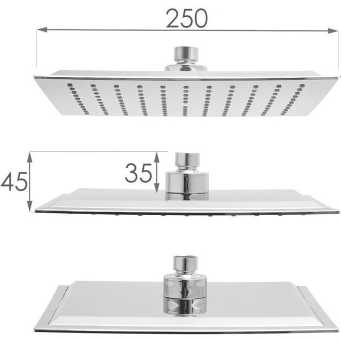Душова система Yoka Oslo 25 Chrome BP.OSLO-25-CHR (з виливом та поличкою), Колір виробника: хром, фото , изображение 11