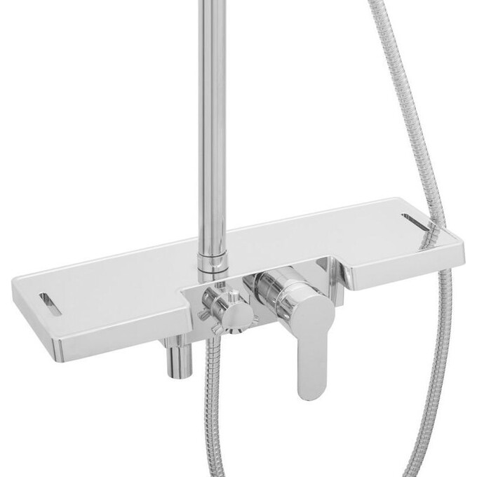 Душова система Yoka Oslo 25 Chrome BP.OSLO-25-CHR (з виливом та поличкою), Колір виробника: хром, фото , изображение 4