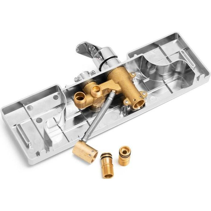 Душова система Yoka Oslo 25 Chrome BP.OSLO-25-CHR (з виливом та поличкою), Колір виробника: хром, фото , изображение 8