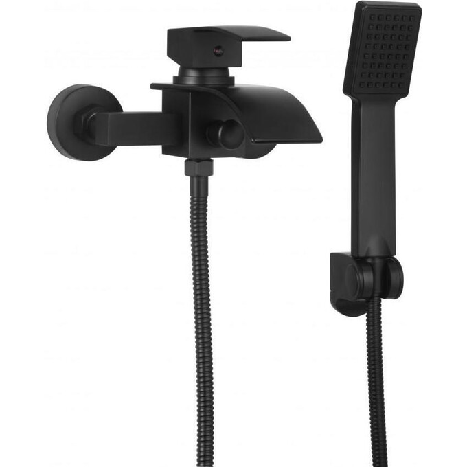 Змішувач для ванни Yoka Talea Black BW.TALEA-BLK (чорний матовий, з лійкою та шлангом), фото 
