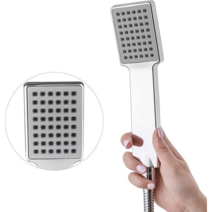 Змішувач для ванни Yoka Talea Chrom BW.TALEA (з лійкою та шлангом), фото , изображение 5