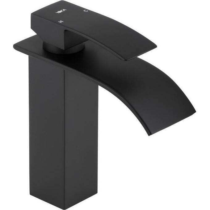 Змішувач для раковини Yoka Niagara 24 Black BU.NIAGARA 24-BLK (чорний, з каскадним виливом), Колір виробника: чорний, фото , изображение 6