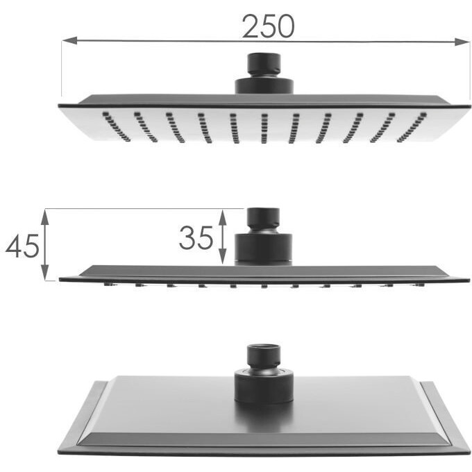 Термостатическая душевая система Yoka Gira 25 Black Matt BP.GIRA-THERM-25-BLK (черная матовая), Цвет производителя: черный матовый, фото 9