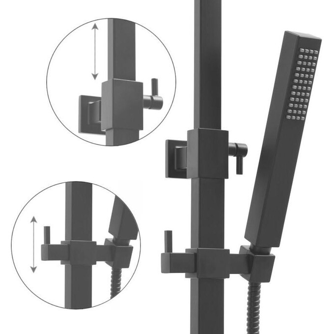 Термостатическая душевая система Yoka Gira 25 Black Matt BP.GIRA-THERM-25-BLK (черная матовая), Цвет производителя: черный матовый, фото 7