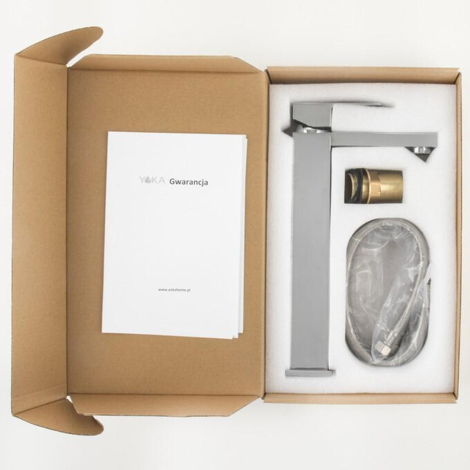 Змішувач для раковини Yoka Gappo 36 Chrome BU.GAPPO 36 (високий), Колір виробника: хром, фото , изображение 8