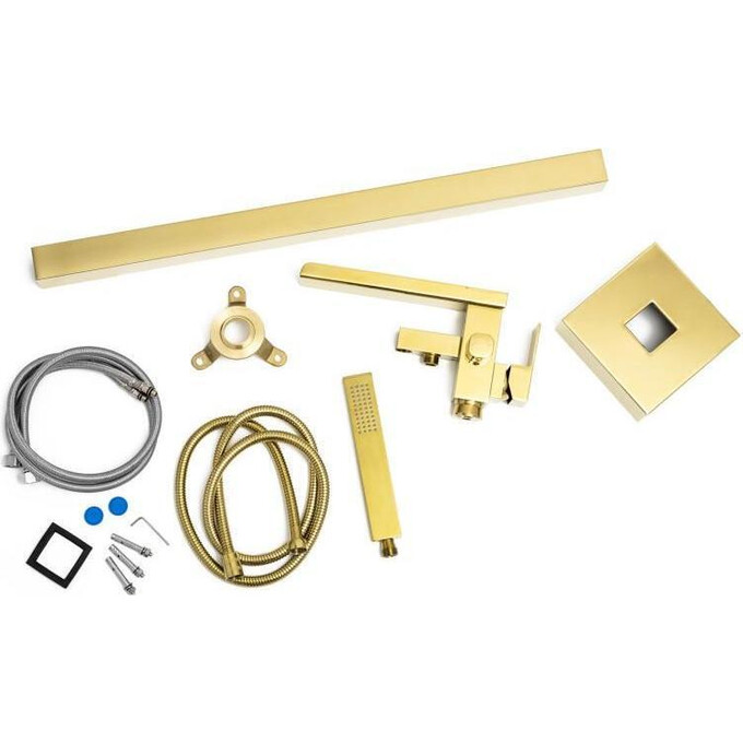 Змішувач для ванни Yoka Roma Gold BP.ROMA-GLD (золотий, підлоговий з каскадним виливом), Колір виробника: золото, фото , изображение 9