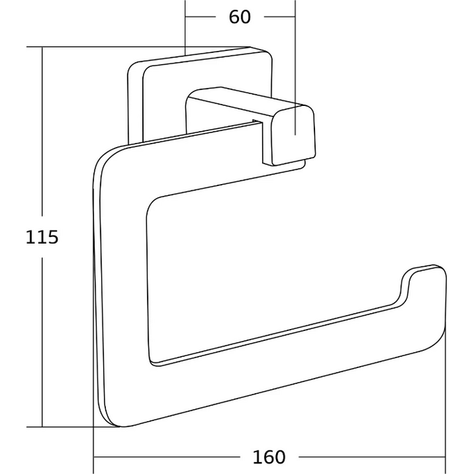 Держатель для туалетной бумаги Mexen Asis Chrome MEX-7017633-00, фото 2