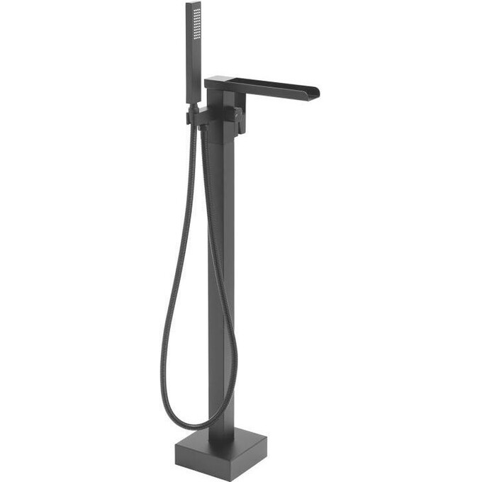 Змішувач для ванни Yoka Roma Black Matt BP.ROMA-BLK (чорний матовий, підлоговий з каскадним виливом), Колір виробника: чорний матовий, фото , изображение 3