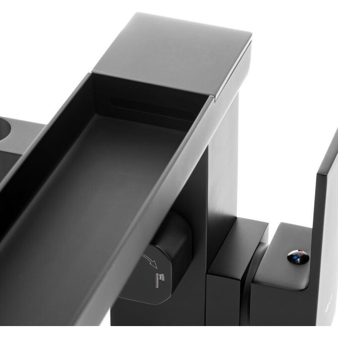 Змішувач для ванни Yoka Roma Black Matt BP.ROMA-BLK (чорний матовий, підлоговий з каскадним виливом), Колір виробника: чорний матовий, фото , изображение 5