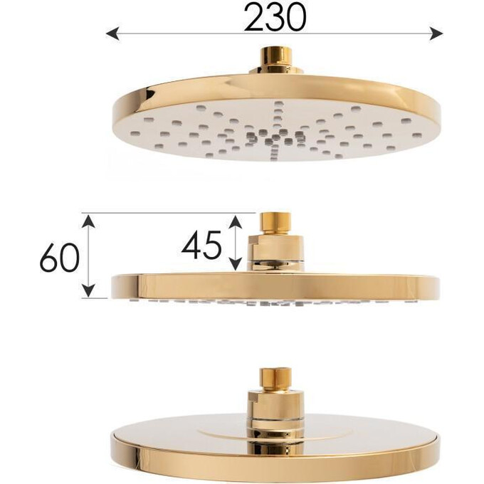 Душова система Yoka Dubaj Gold BP.DUBAJ23-GLD (золота), фото , изображение 9