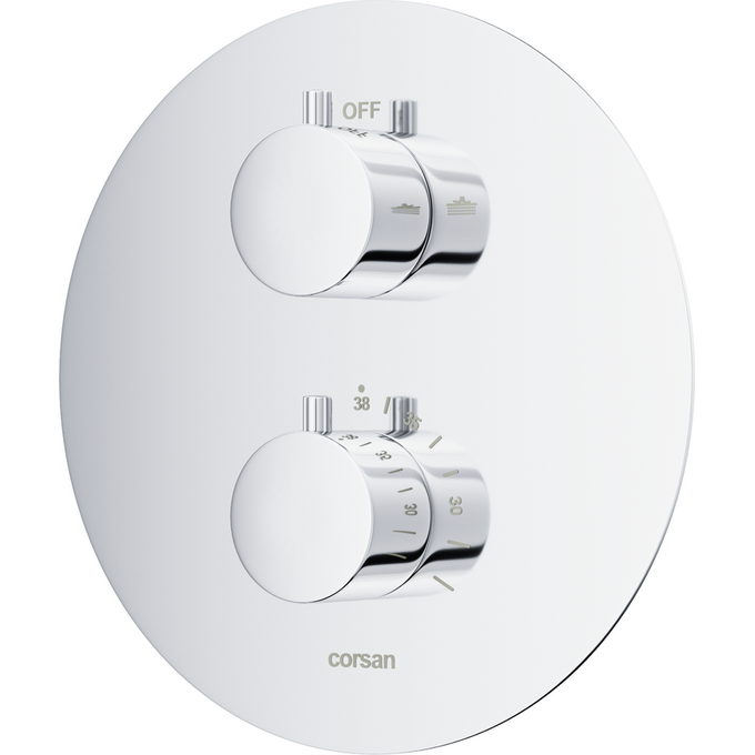 Термостатическая душевая система скрытого монтажа Corsan Lugo Chrome Z03TCH, Цвет производителя: хром, фото 2