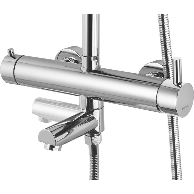 Душевая система Corsan Lugo Chrome CMN01MCHW (с изливом), фото 2