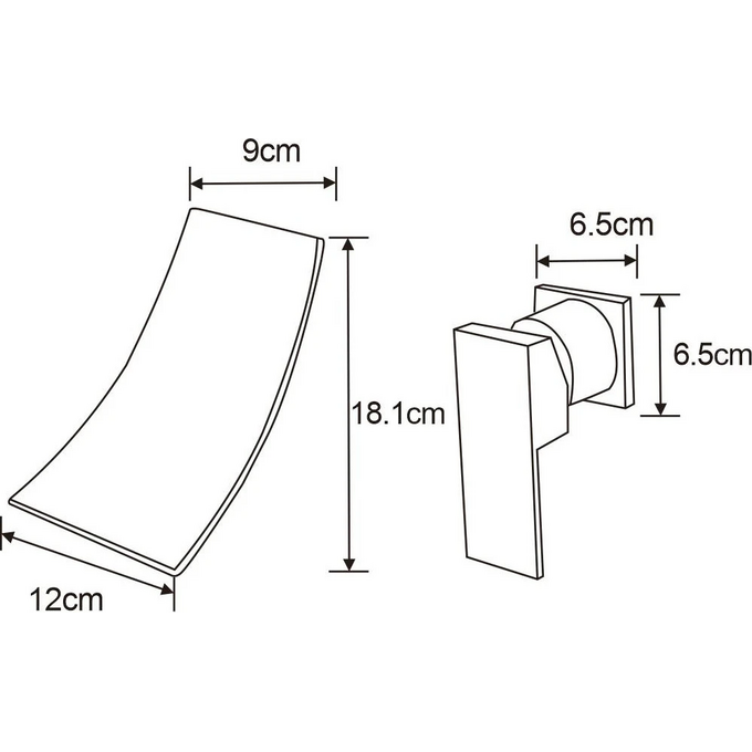 Змішувач прихованого монтажу для умивальника Mexen Celia Chrome MEX-747415-00 (внутрішня частина в комплекті з каскадним виливом), Колір виробника: хром, фото , изображение 2