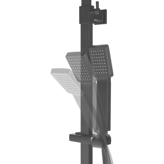 Душевая система Corsan Ango Black Matt CMN02MBL (черная матовая), фото 6