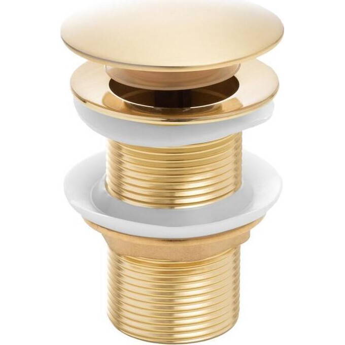 Донний клапан Yoka Klik-Klak L.Gold BK.POP-14-BP-GLD (золотий, без переливу), Колір виробника: золото, фото 