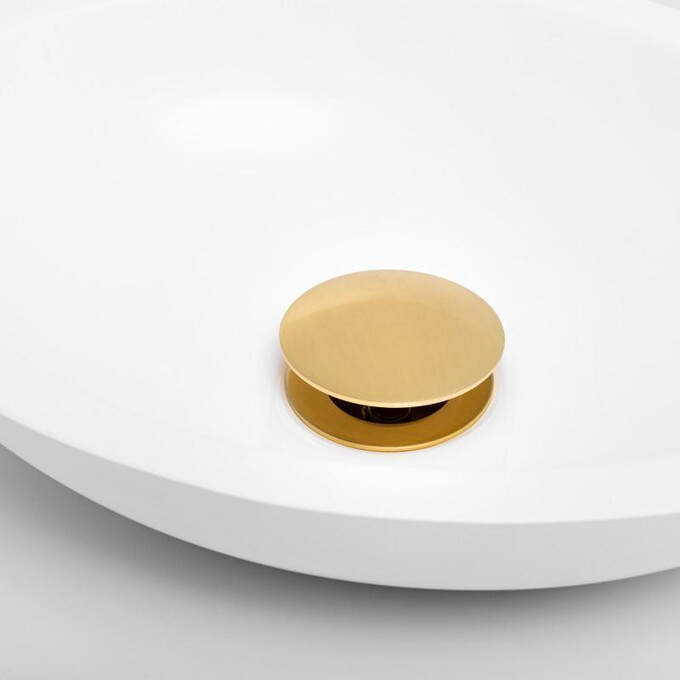 Донний клапан Yoka Klik-Klak L.Gold BK.POP-14-BP-GLD (золотий, без переливу), Колір виробника: золото, фото , изображение 2