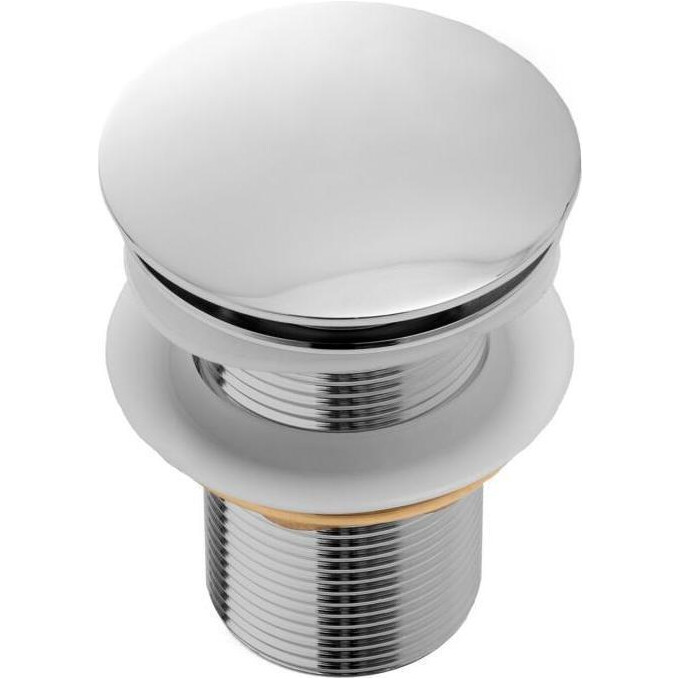 Донний клапан Yoka Klik-Klak Chrome BK.POP-14-BP-CHR (без переливу), Колір виробника: хром, фото , изображение 4