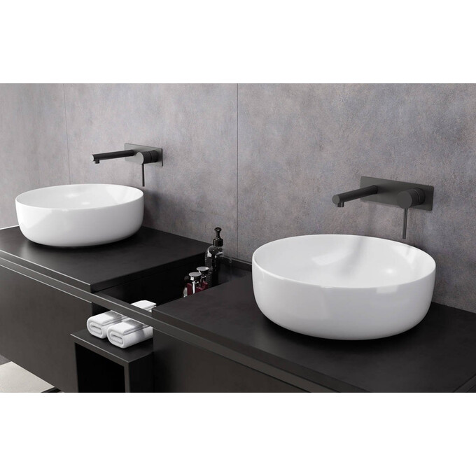 Смеситель скрытого монтажа для умывальника Corsan Lugo Black Matt CMB7515BL (черный матовый, внутренняя часть в комплекте), Цвет производителя: черный матовый, фото 3