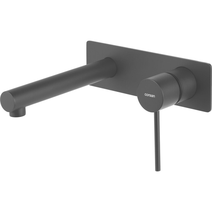 Смеситель скрытого монтажа для умывальника Corsan Lugo Black Matt CMB7515BL (черный матовый, внутренняя часть в комплекте), Цвет производителя: черный матовый, фото 4