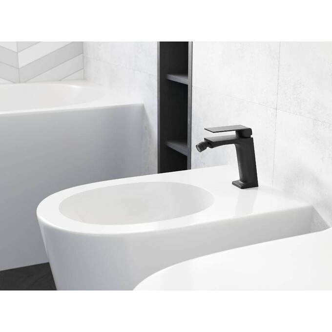 Смеситель для биде Corsan Trino Bkack CMB7131BL (черный матовый), Цвет производителя: черный матовый, фото 3