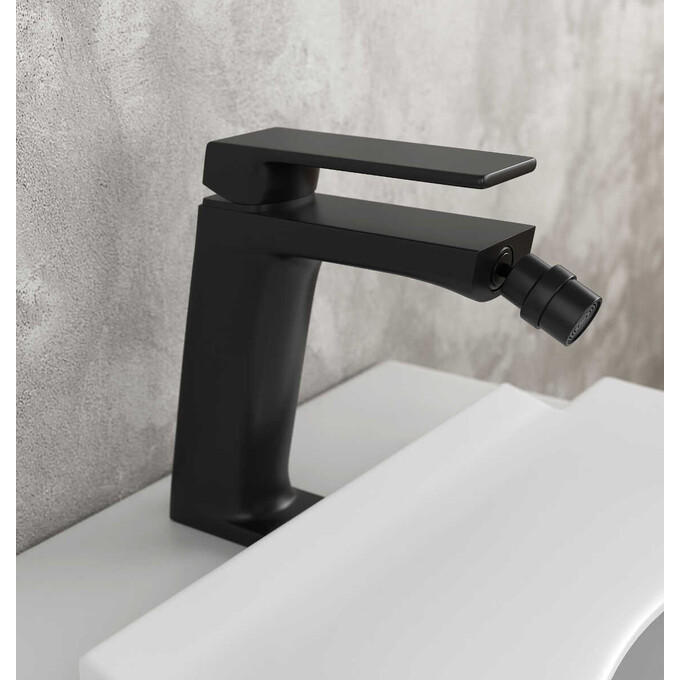 Смеситель для биде Corsan Trino Bkack CMB7131BL (черный матовый), Цвет производителя: черный матовый, фото 2