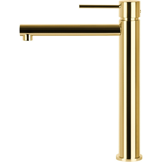 Смеситель для раковины Corsan Lugo Gold CMB7512GL (золотой, высокий), Цвет производителя: золото, фото 2