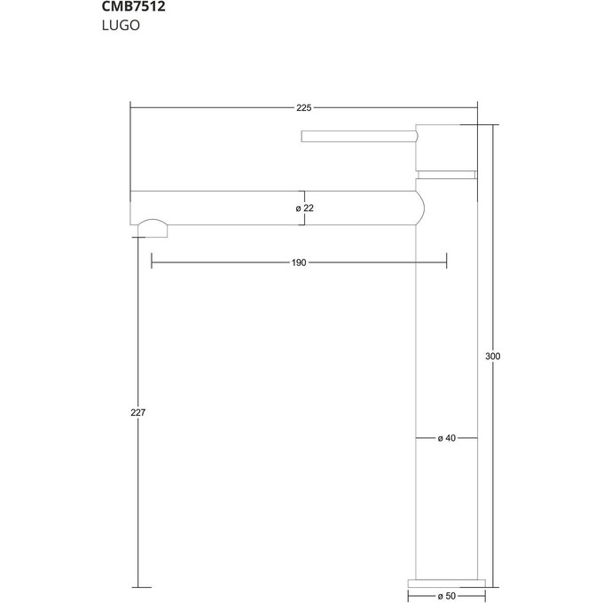 Смеситель для раковины Corsan Lugo Gold CMB7512GL (золотой, высокий), Цвет производителя: золото, фото 5