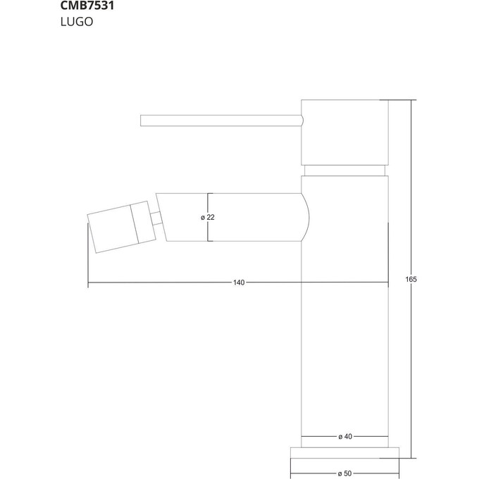 Смеситель для биде Corsan Lugo Bkack CMB7531BL (черный матовый), Цвет производителя: черный матовый, фото 6