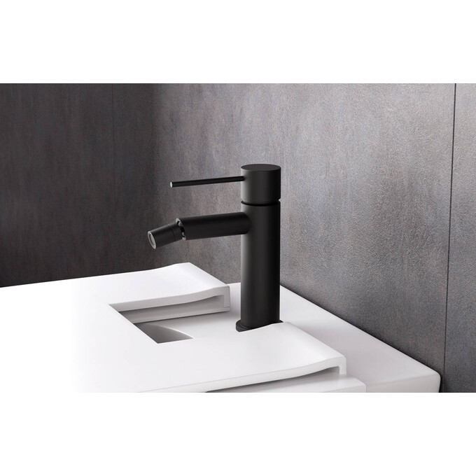Смеситель для биде Corsan Lugo Bkack CMB7531BL (черный матовый), Цвет производителя: черный матовый, фото 2