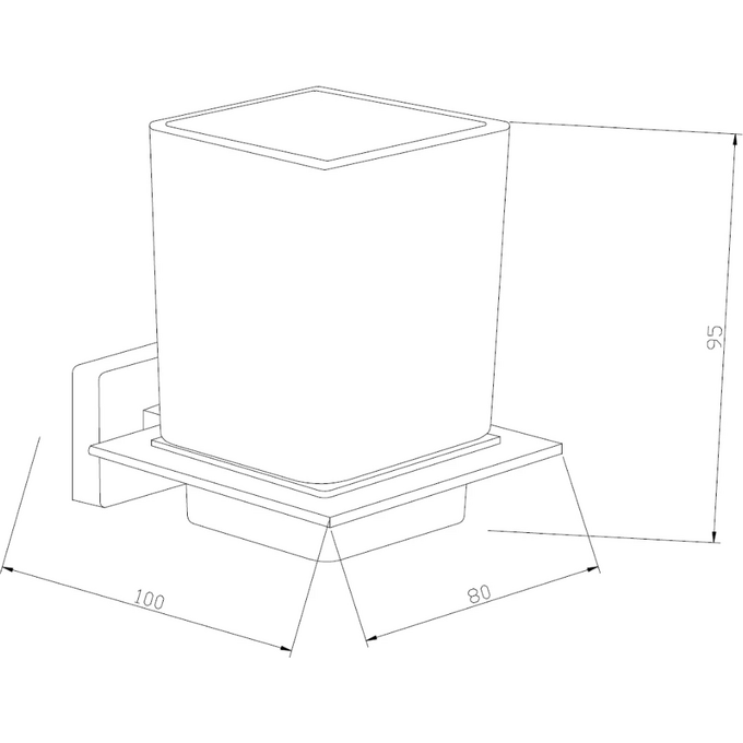 Стакан для зубных щеток Mexen Arno Gold MEX-7020738-50 (золотой, настенный), Цвет производителя: золото, фото 2