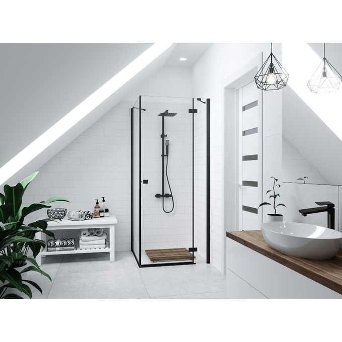 Термостатическая душевая система Corsan Ango Black Matt CMN02TBL (черная матовая), фото 2