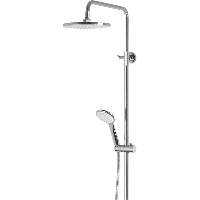 Душевая система Corsan Klar Fiber Chrome/White CMN002 BIAŁY (хром/белая, с полочкой), Цвет производителя: хром, белый, фото 6