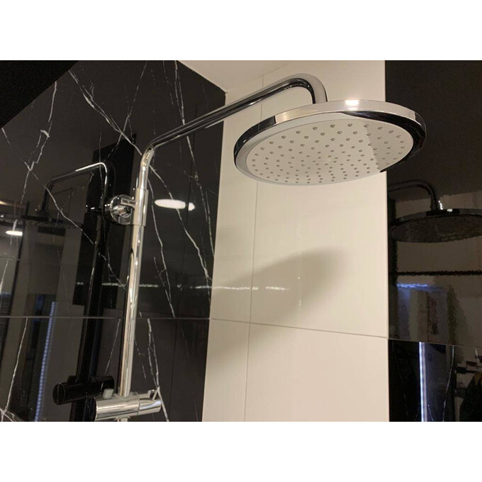 Душевая система Corsan Klar Fiber Chrome/White CMN002 BIAŁY (хром/белая, с полочкой), Цвет производителя: хром, белый, фото 3