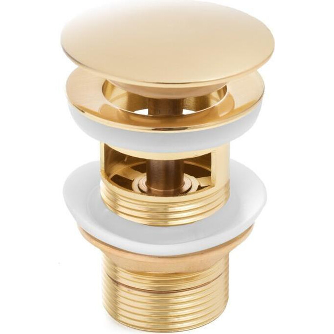 Донний клапан Yoka Klik-Klak L.Gold BK.POP-14-ZP-GLD (золотий, з переливом), Колір виробника: золото, фото 