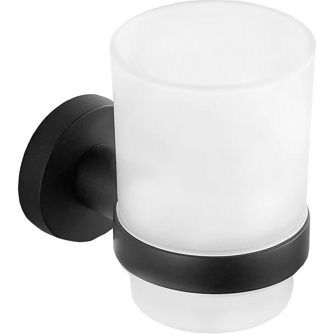 Стакан для зубных щеток Mexen Remo Black MEX-7050738-70 (черный, настенный), Цвет производителя: черный, фото 