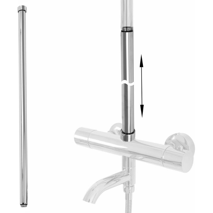 Подовжувач для душового гарнітура Rea Chrome REA-K6654 (615 мм, хром), Колір виробника: хром, фото 