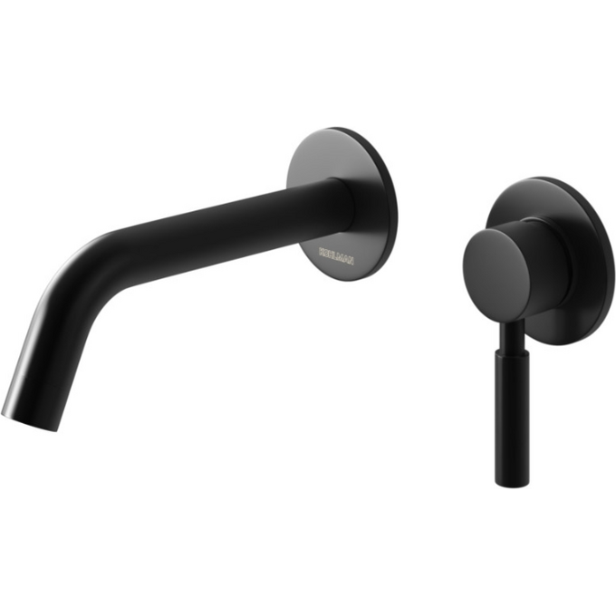 Смеситель скрытого монтажа для умывальника Kohlman Roxin Black QW180RB (черный, внутренняя часть в комплекте), Цвет производителя: черный, фото 