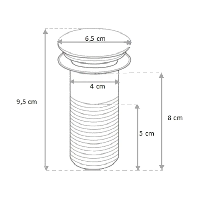 Донний клапан Mexen Klik-Klak Black MEX-79910-75 (чорна глянсова кераміка, без переливу), Колір виробника: чорна глянцева кераміка, фото , изображение 2