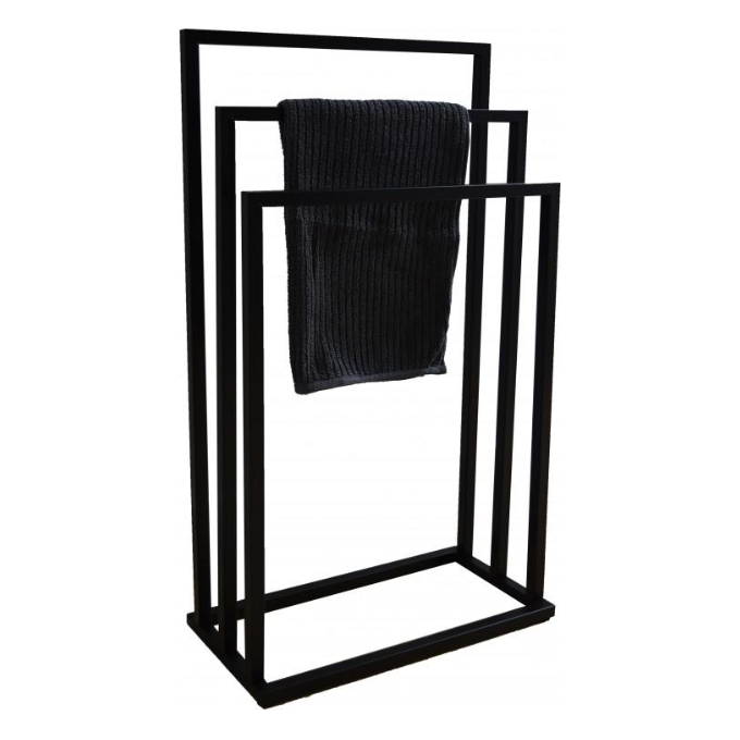 Рушникотримач Yoka Lonia3 Black P.LONIA3-BLK (чорний, потрійний), фото , изображение 6