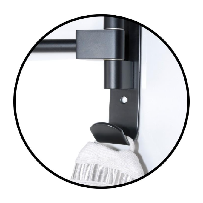 Рушникотримач Yoka Ami Black CH.AMI-BLK (чорний, четверний, поворотний), фото , изображение 3