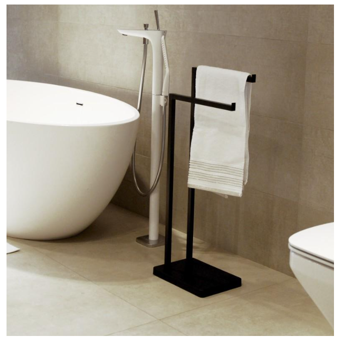 Рушникотримач Yoka Roki Black P.ROKI-BLK (чорний, подвійний), фото , изображение 2