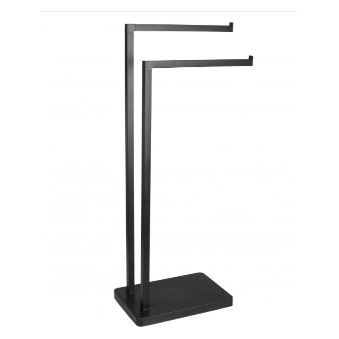 Рушникотримач Yoka Roki Black P.ROKI-BLK (чорний, подвійний), фото 