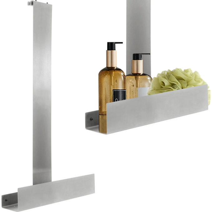 Полка в ванную Rea Tori Brushed Nikiel REA-85002 (40x9.5 см, брашированный никель, настенная), Цвет производителя: брашированный никель, фото 6