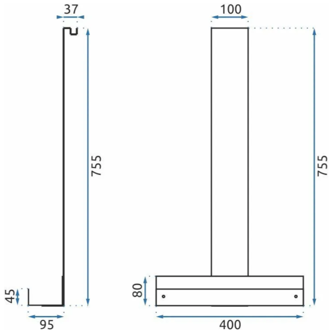 Полка в ванную Rea Tori Brushed Nikiel REA-85002 (40x9.5 см, брашированный никель, настенная), Цвет производителя: брашированный никель, фото 4