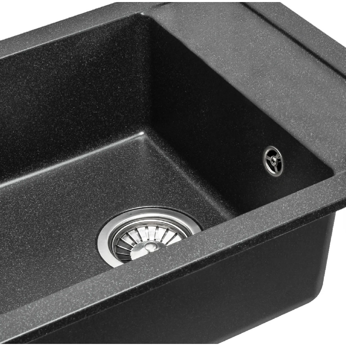 Мийка для кухні Rea Rino Black ZLE-00104 (52x49 см, чорна плямиста), Доступні розміри: 52x49, Колір виробника: чорний плямистий, фото , изображение 3