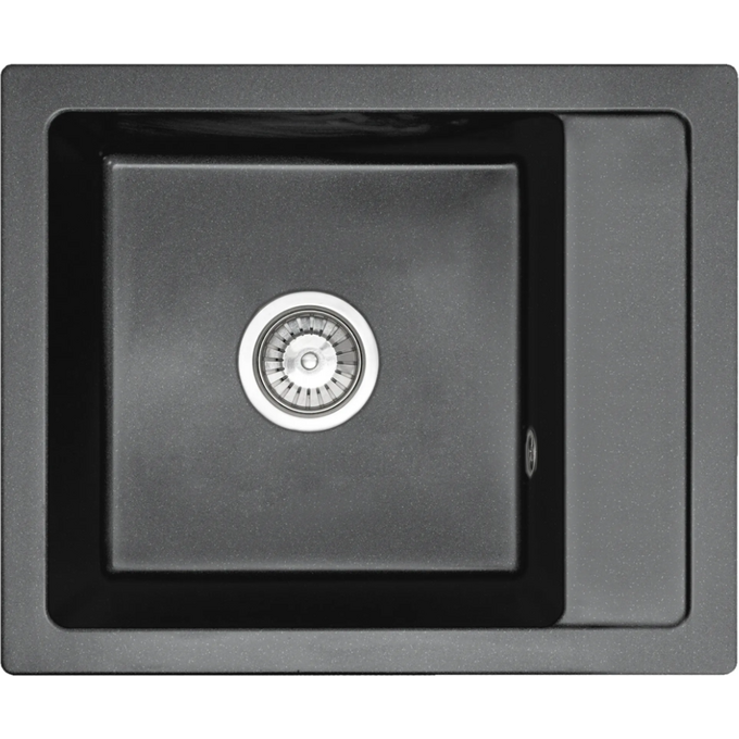 Мийка для кухні Rea Rino Black ZLE-00104 (52x49 см, чорна плямиста), Доступні розміри: 52x49, Колір виробника: чорний плямистий, фото 