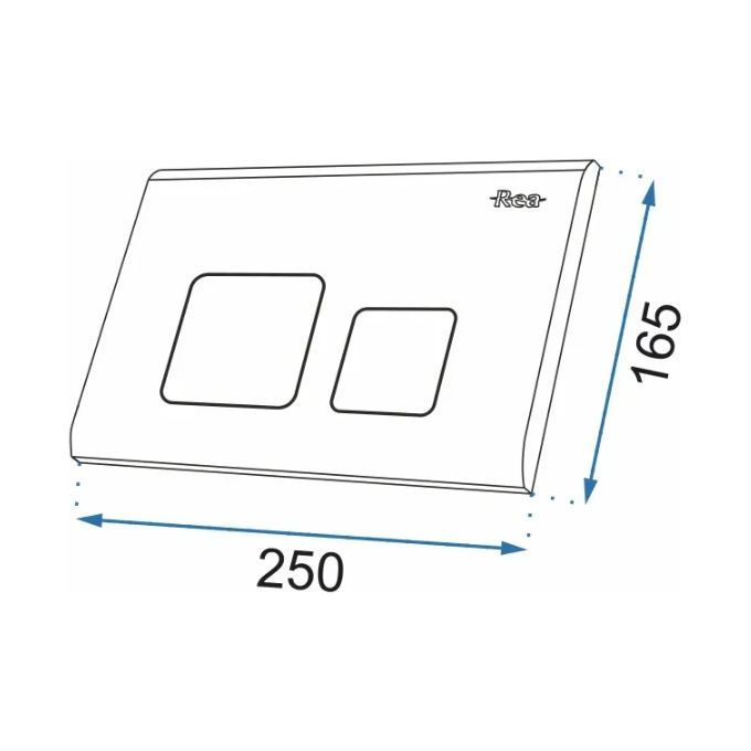 Клавіша змиву Rea F Chrome REA-E019A, Колір виробника: хром, фото , изображение 3