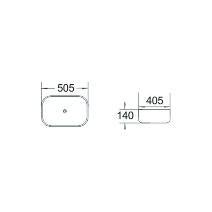 Раковина Mexen Rosa White MEX-21095000 (50x40 см, чаша), Цвет производителя: белый глянец, фото 2